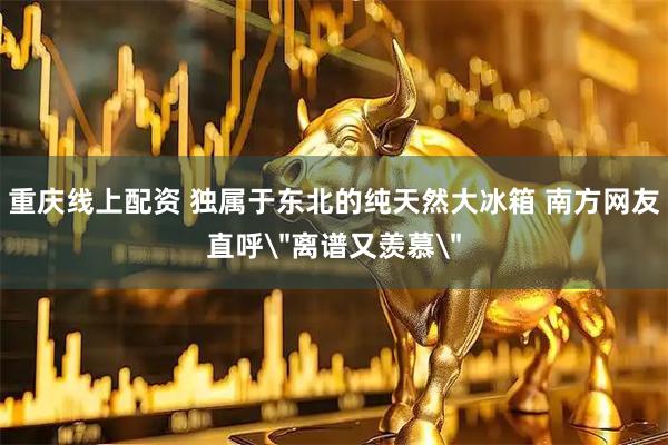 重庆线上配资 独属于东北的纯天然大冰箱 南方网友直呼＂离谱又羡慕＂