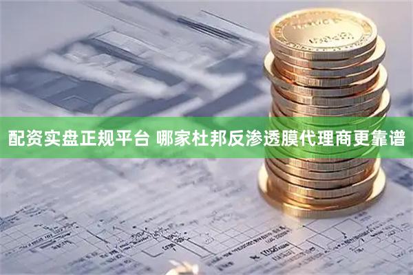 配资实盘正规平台 哪家杜邦反渗透膜代理商更靠谱